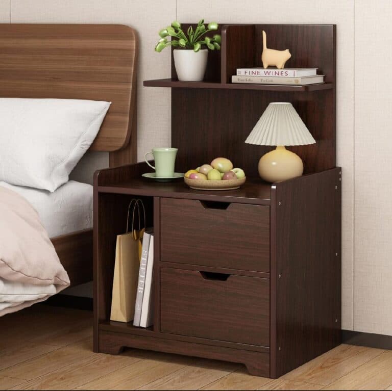আধুনিক মানের বেড সাইড টেবিল, দুটি ড্রয়ার এবং ফাইল কেবিনেট সহ