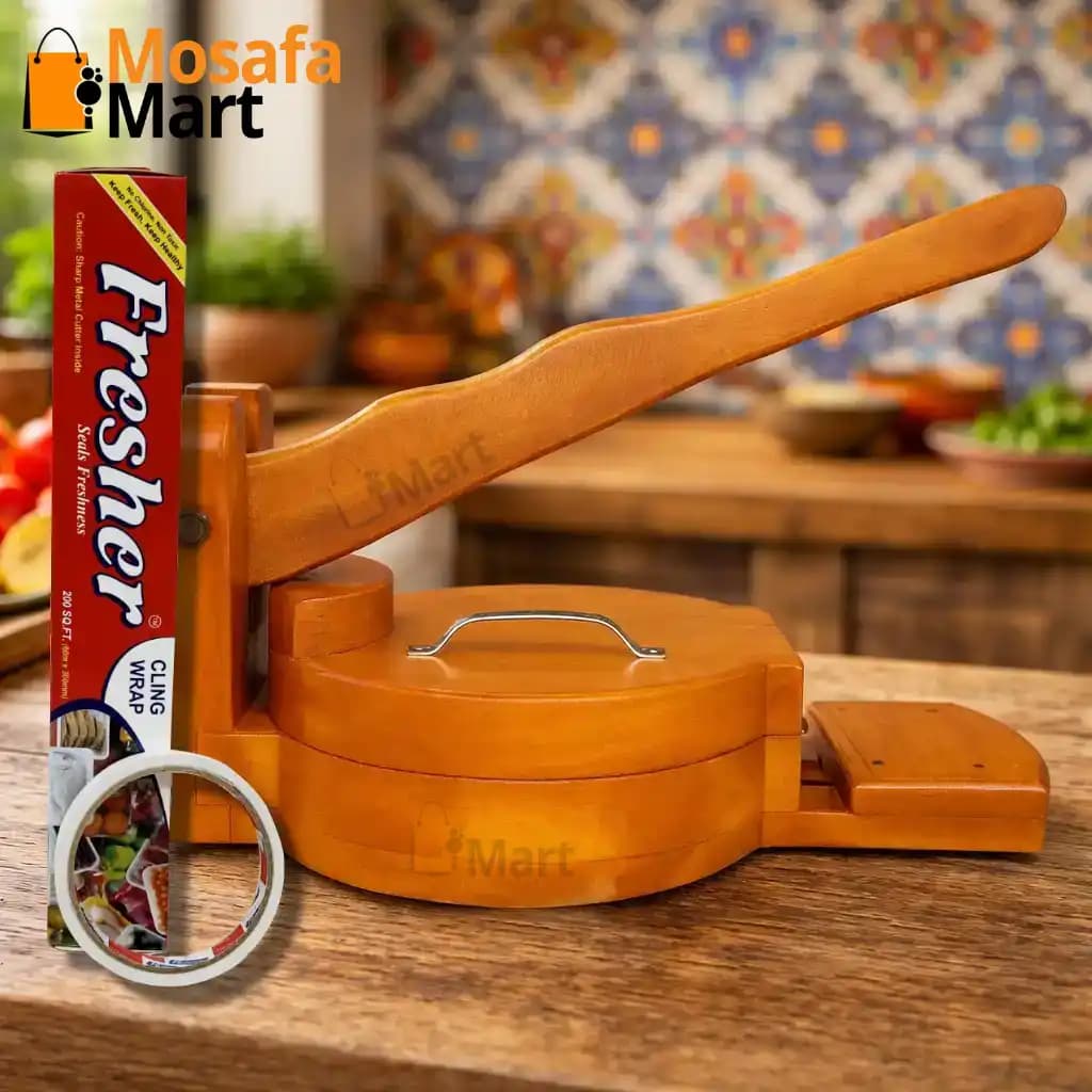 উচ্চমানের মেহেগুনি কাঠের তৈরি হ্যান্ড প্রেস রুটি মেকার 3