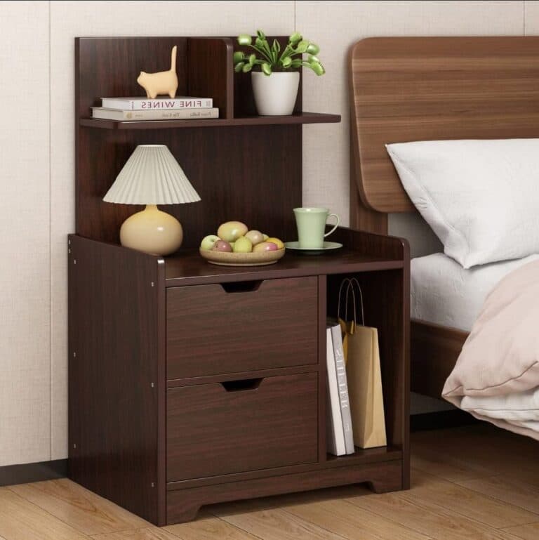 মডার্ন বেড সাইড টেবিল সেরা মানের দুইটি ড্রয়ার সহ 1