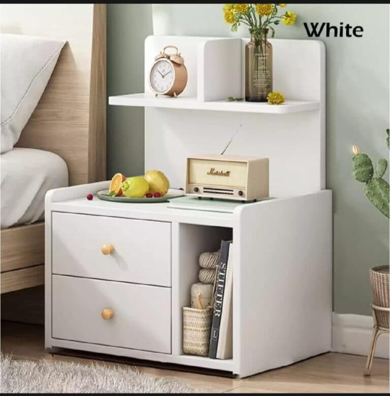 আধুনিক বেড সাইড টেবিল, দুটি ড্রয়ার এবং ফাইল কেবিনেট সহ 1