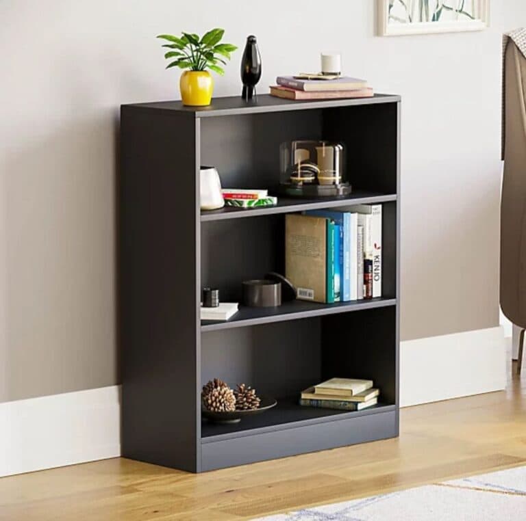 ৩ স্তরের খোলা বইয়ের তাক, বইয়ের আলমারি প্রদর্শন সংগঠক অধ্যয়ন কক্ষের জন্য শোকেস স্ট্যান্ড 2